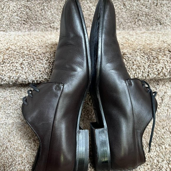 Gucci Men\'s Brown Leather Round Toe Lace Up Oxford Dress Shoes main image 11